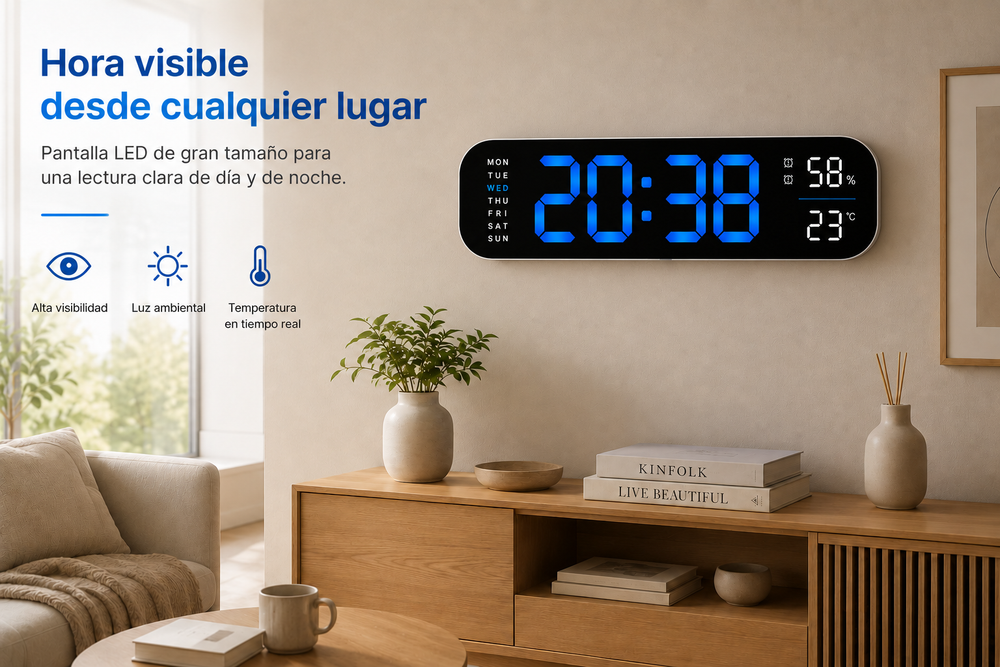 🕒Termaro™ | Reloj LED Inteligente de Pared