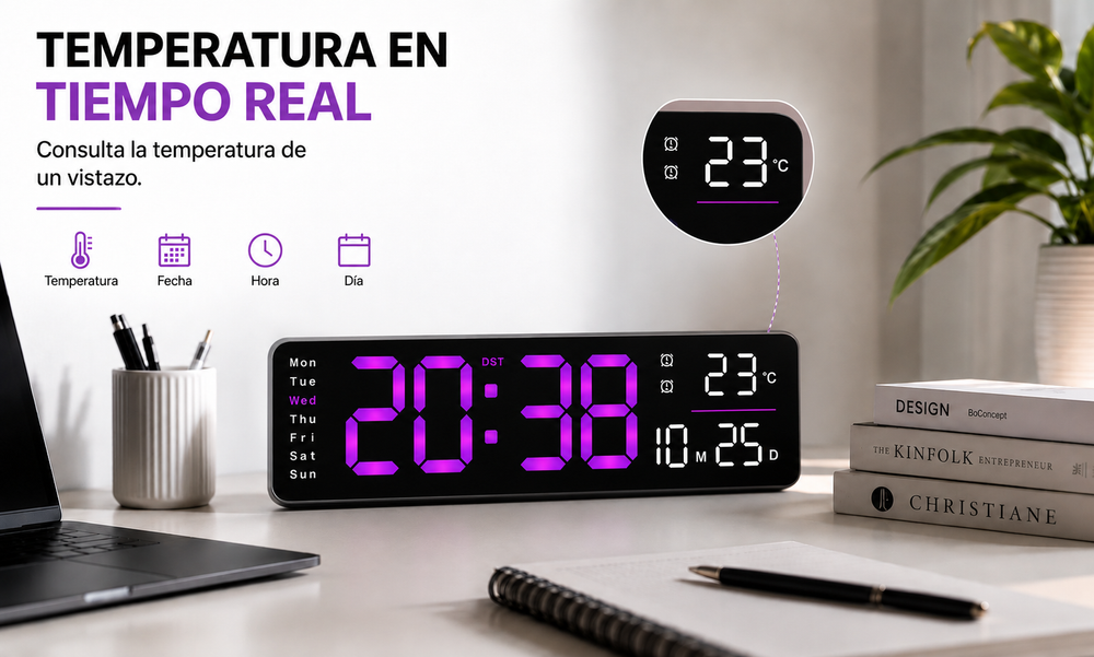 🕒Termaro™ | Reloj LED Inteligente de Pared