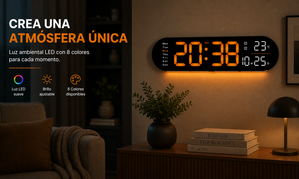 🕒 Termaro™ | Reloj LED Inteligente de Pared